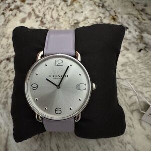 Coach New York Silver Watch with Lavender Band
